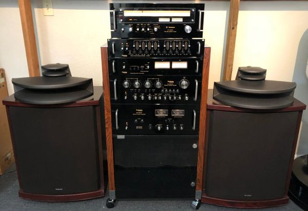 Technics SB-E100 3-Way Horn Linear Phase Speaker Pair